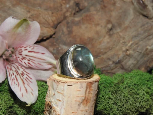 Labradorite Sterling Silver Ring Size 8 - Image 3