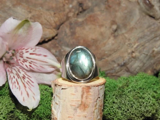 Labradorite Sterling Silver Ring Size 8