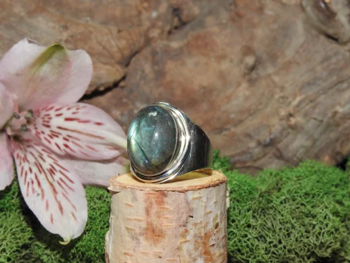 Labradorite Sterling Silver Ring Size 8 - Image 2