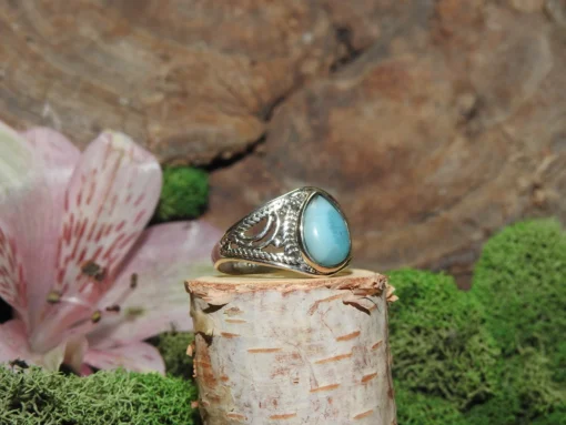 Larimar Sterling Silver Ring Size 7 - Image 2