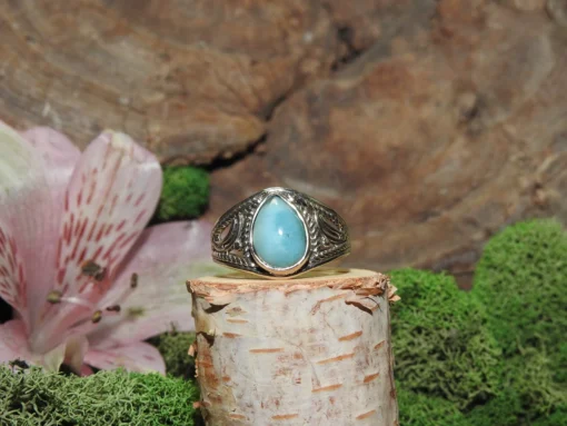 Larimar Sterling Silver Ring Size 7
