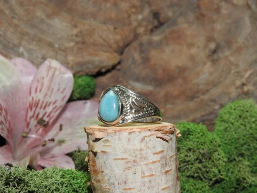 Larimar Sterling Silver Ring Size 7 - Image 3