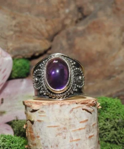 Amethyst Sterling Silver Ring Size 7