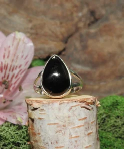 Shungite Sterling Silver Ring Size 7