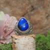 Lapis Lazuli Sterling Silver Ring- Size 8.5
