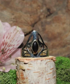 Black Onyx Sterling Silver Ring-Size 7.5