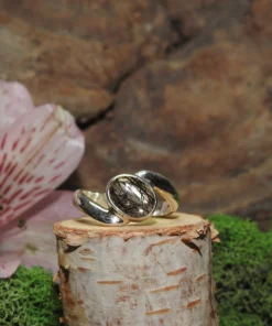 Tourmalinated Quartz Sterling Silver Ring-Size 5