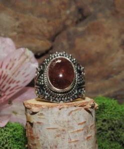 Pink Tourmaline Sterling Silver Ring-Size 6