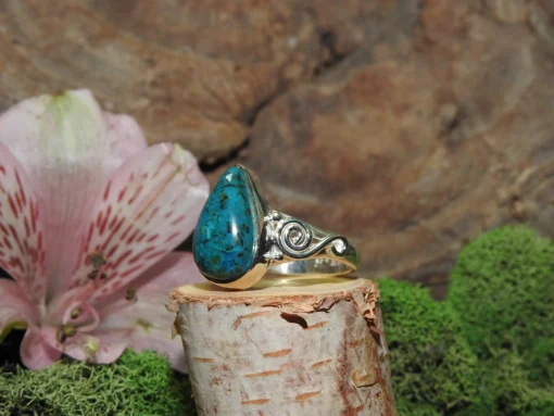 Azurite/Malachite Sterling Silver Ring-Size 9 - Image 2