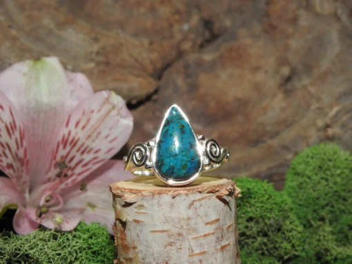 Azurite/Malachite Sterling Silver Ring-Size 9