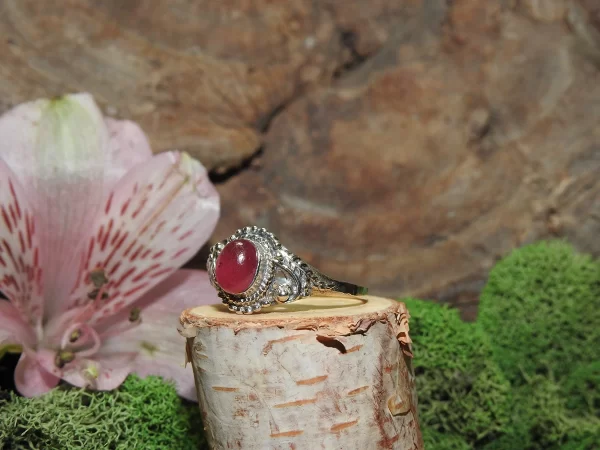 Ruby Sterling Silver Ring-Size 9 - Image 3
