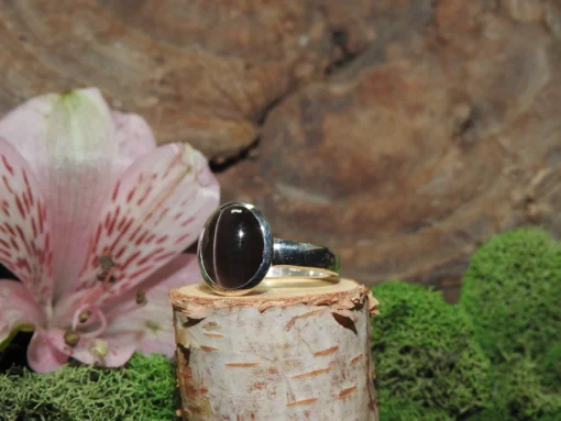 Cat's Eye (chrysoberyl) Sterling Silver Ring-Size 7 - Image 3