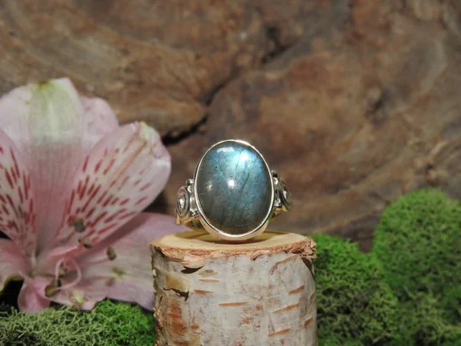 Labradorite Sterling Silver Rings-Size 5