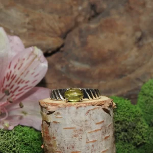 Peridot Sterling Silver Ring-Size 7