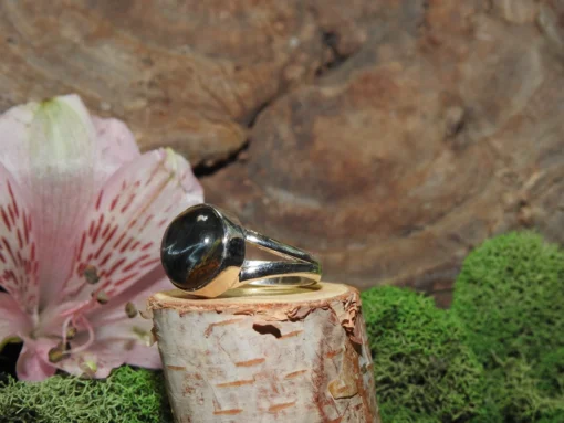Blue Tiger Eye Sterling Silver Ring-Size 5 - Image 3