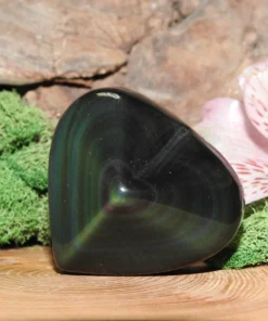 Rainbow Obsidian Heart