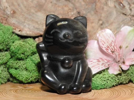 Silver Sheen Obsidian Cat - Image 2