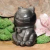 Silver Sheen Obsidian Cat
