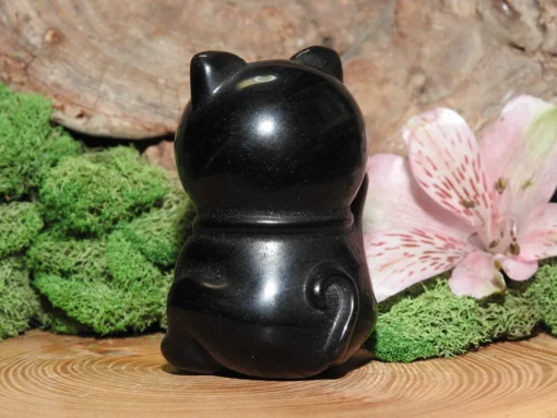 Silver Sheen Obsidian Cat - Image 4