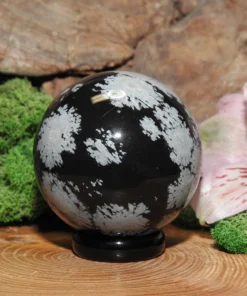 Snowflake Obsidian Sphere