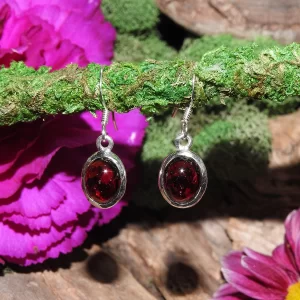 Garnet .925 Sterling Silver Earrings
