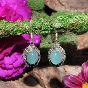 Chalcedony .925 Sterling Silver Earrings