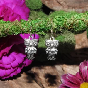 Owl .925 Sterling Silver Earrings