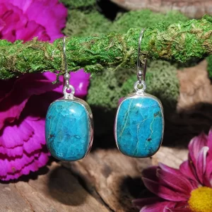 Shattuckite .925 Sterling Silver Earrings