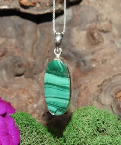 Malachite .925 Sterling Silver Pendant