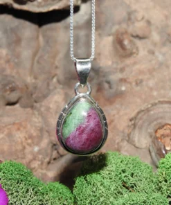 Ruby Fuchsite .925 Sterling Silver Pendant