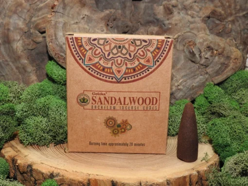 Sandalwood Backflow Incense Cones - Image 2