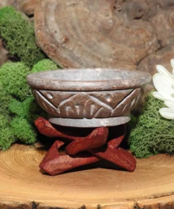 Soapstone Incense Burner with Cobra Stand