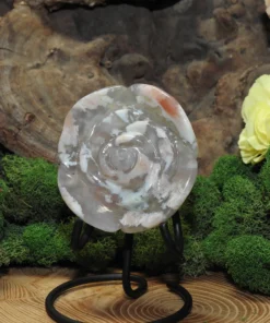 Flower Agate Rose Carving