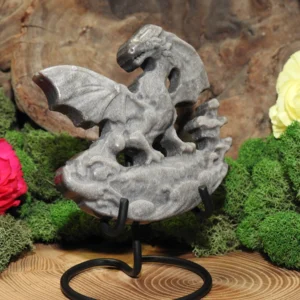 Silver Sheen Obsidian Dragon