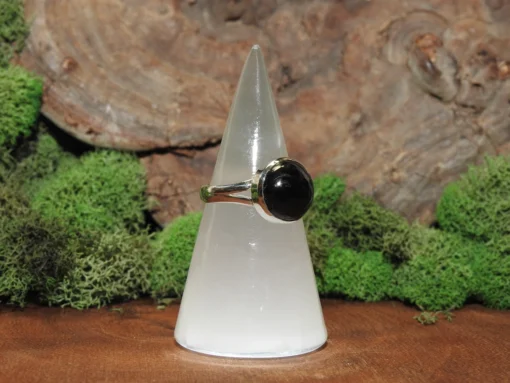 Black Star Sapphire Sterling Silver Ring-Size 10 - Image 2
