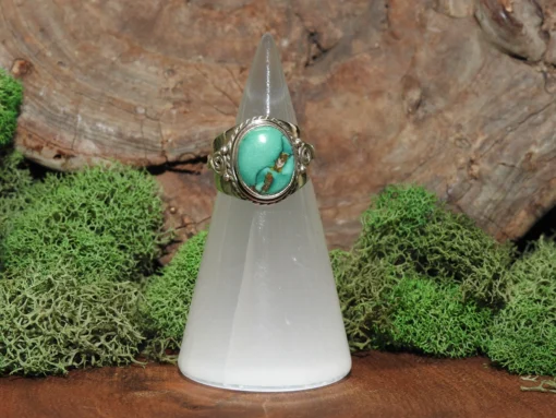 Tibetan Turquoise Sterling Silver Ring-Size 6