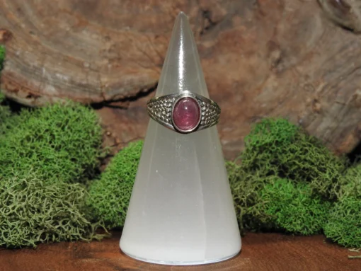 Ruby Sterling Silver Ring-Size 7