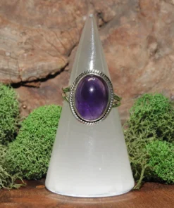 Amethyst Sterling Silver Ring-Size 9