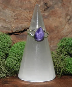 Charoite Sterling Silver Ring-Size 6