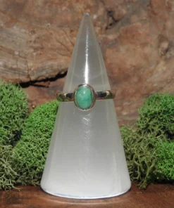 Emerald Sterling Silver Ring- Size 9