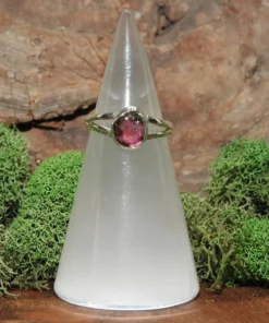 Watermelon Tourmaline Sterling Silver Ring- Size 6