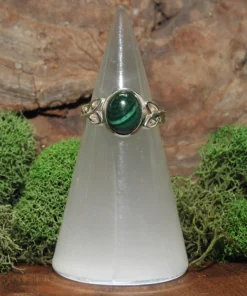 Malachite Sterling Silver Ring-Size 6