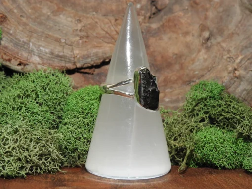 Shungite Sterling Silver Ring- Size 10 - Image 2