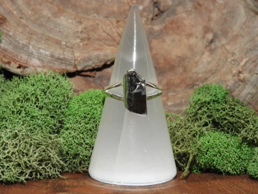 Shungite Sterling Silver Ring- Size 10