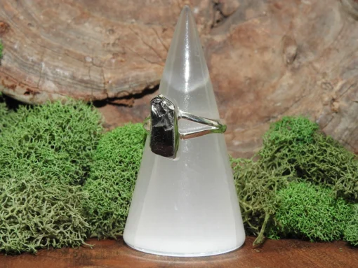 Shungite Sterling Silver Ring- Size 10 - Image 3