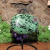 Ruby Zoisite Palm Stone-Fluorescent