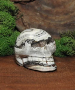 Zebra Jasper Skull