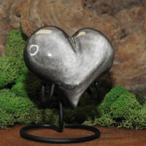 Silver Sheen Obsidian Heart
