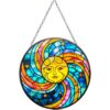 Celestial Moon Glass Suncatcher-6"