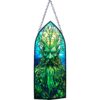 Cathedral Green Man Suncatcher-8"